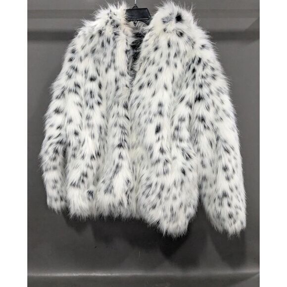 Jackets & Blazers - Like New Donna Salyers Fabulous Furs Snow Lynx Hooded Faux Fur Coat - Size Large